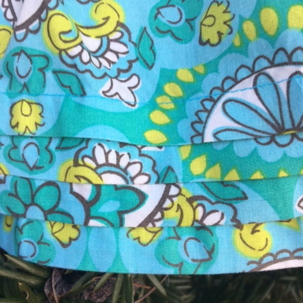 Adorable, NWOT,100% Cotton, Turquoise, Green, & White, Flower Skirt, 3m - Picture 4 of 9